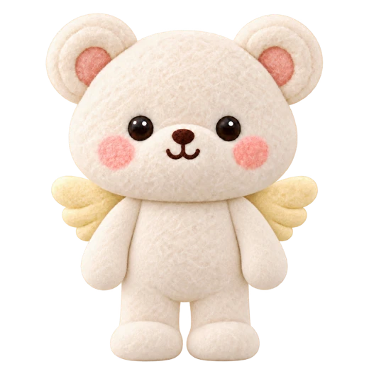 The original WonderBear character in a teal scarf