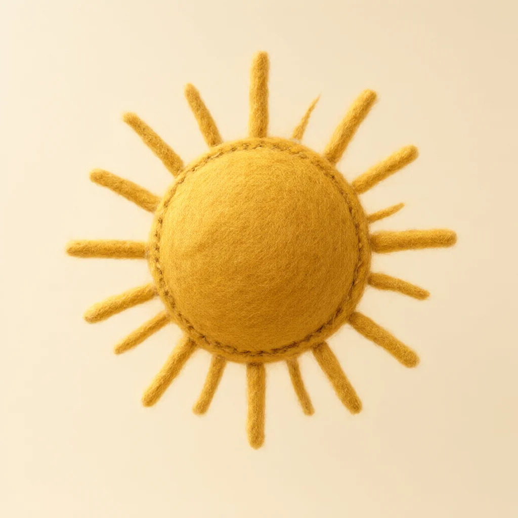Original WonderBear word illustration of sun